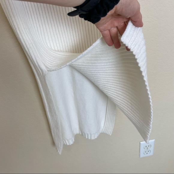 New Lulu’s Snuggle Party Ivory Mock Neck Midi Sweater Dress - Picture 5 of 8